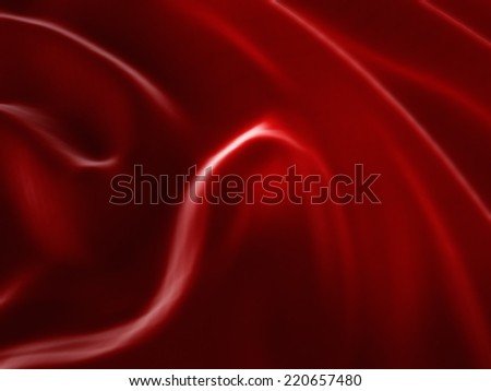 Folded red velvet cloth. Horizontal design.