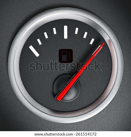 Fuel gauge indicating full fuel tank Fuel gauge indicating full fuel tank