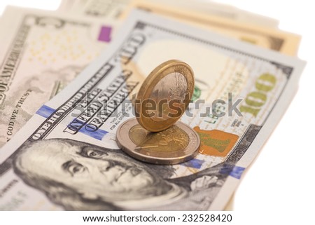Euro Coins And Dollars