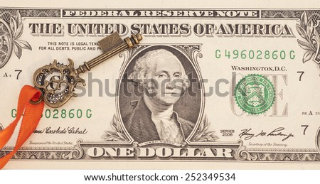 Key to success on one dollar banknote