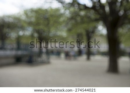Blur Background of park in Paris