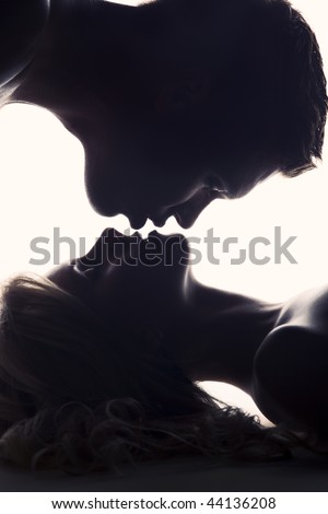 Studios photo of passionate couple. Toned.