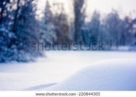 Snowing winter background