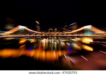 colorful city lights