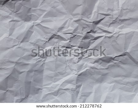 recycle plain white color crumpled paper closeup used for background and wallpaper