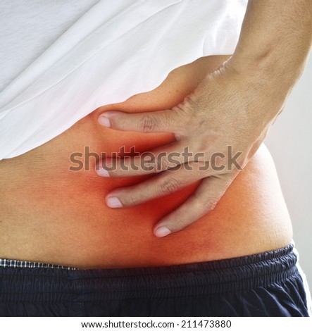 Backache. Pain in the lower back