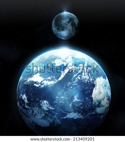 Earth and moon view from space - Original image NASA.gov