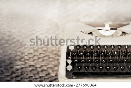 Vintage Typewriter, Antique Typewriter, Vintage color tone and soft focus