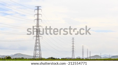 These electricity transmission pylons help distribute the power into the rural area.