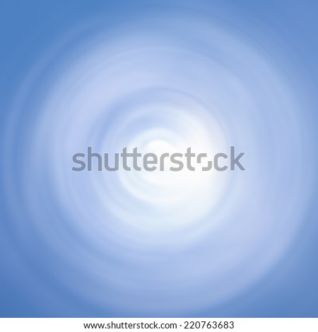 Abstract Background Of Spin Circle Radial Motion Blur in light blue and white