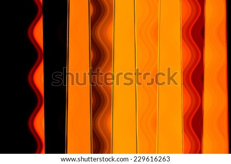 Abstract background  with wave effect with current in black,  yellow, orange, red, and brown
