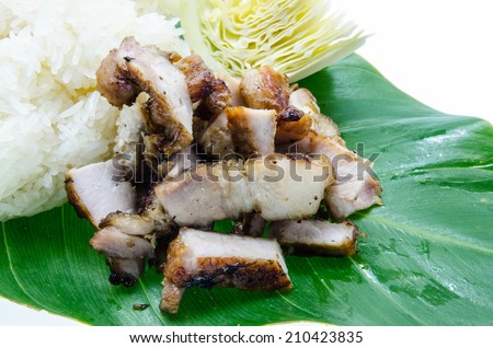 Thailand breakfast Roast pork