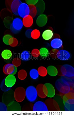 Abstract image of the bright spots of light