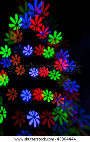 Abstract image of the bright spots of light