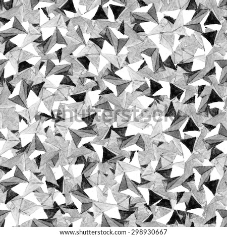 Watercolor seamless pattern with triangles. Allover hipster modern texture.