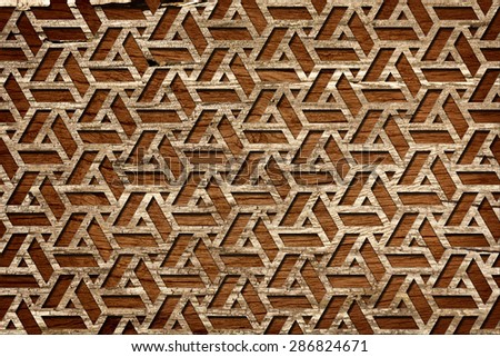 Islamic carving wooden background
