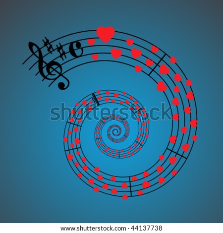 Hearts Music Notes