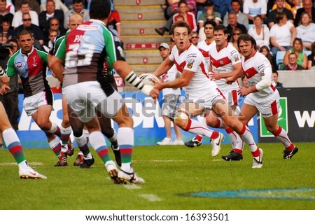 LONDON -?? JULY 5: James Roby, St.Helens Saints rugby player, during the match with Harlequins RL July 5, 2008 in London, United Kingdom