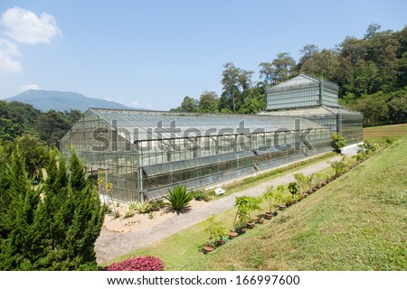 Building plants cultivation arranged for the collection of plant species