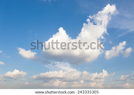 Clouds during the day. Cluster cloud floating in the sky during the day.