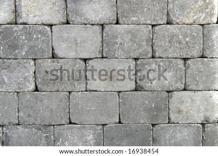 Rough granite block wall