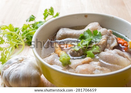 Tom Yum Gai,Northern Style Spicy Chicken Soup.