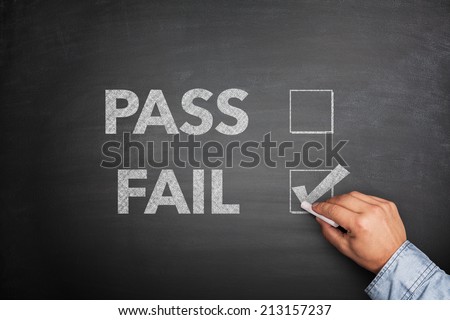 Tick boxes for Pass or Fail on blackboard