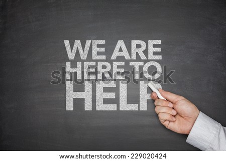 We are here to help on blackboard with hand