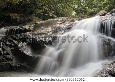 Nice waterfall in little Hawaii trail, Tseung Kwan O, Hong Kong