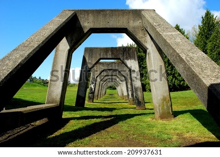 Concrete Structure in Gas Works Park in Seattle, Washington