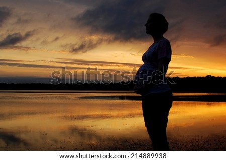 Pregnant Future Mother Contemplates Future