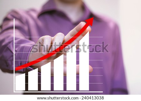 Man with chart business web diagrams icon sign