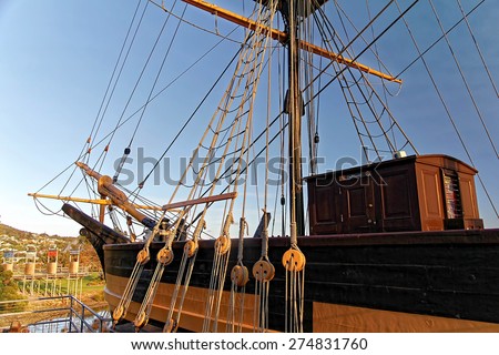 ALBANY, AUSTRALIA - NOVEMBER 15, 2012:The Amity was a 148 ton brig used in several notable voyages of exploration and settlement in Australia in the early nineteenth century