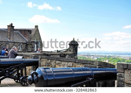 EDINBURGH , SCOTLAND- JUNE 2, 2013: Edinburgh Castle  in Edinburgh, Scotland, UK