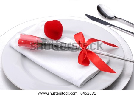 Valentines Day Table Setting Theme For A Romantic Dinner With A ...