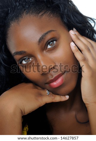 Portrait Of A Beautiful African American Teen Girl