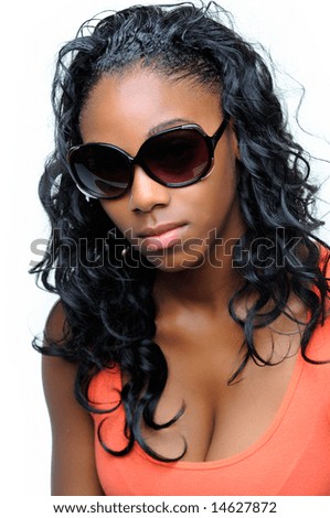 african american teen hairstyles. stock photo : African American