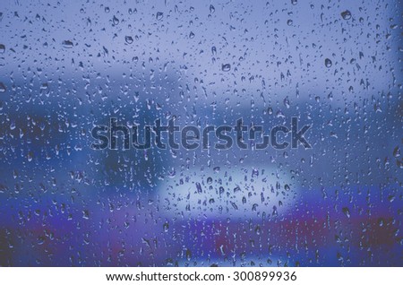 Drops of rain background with filter effect retro vintage style