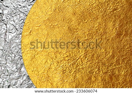 Shiny yellow leaf gold and  bronze Shiny foil texture background