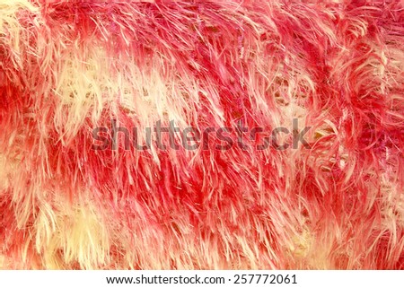 red dyed sheepskin rug as a background