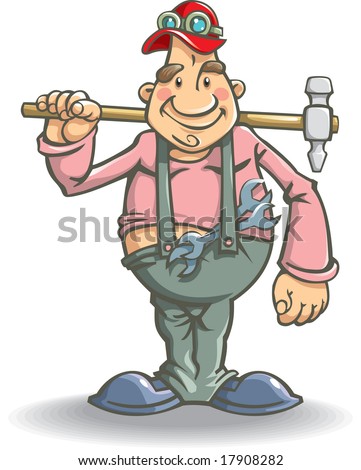 illustration of plumber
