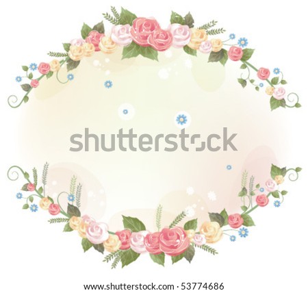 pink rose flower wallpaper. stock vector : pink rose