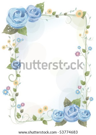 blue rose frames