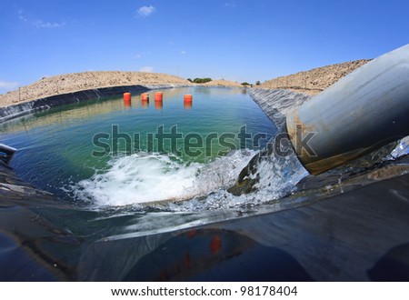 open sky water reservoir, dam
