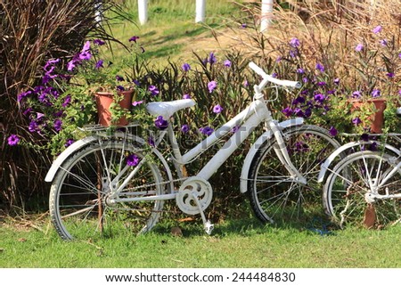 Bicycle art with flowers