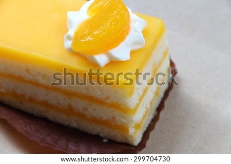 orange sweet cake for special time made from fresh orange fruit