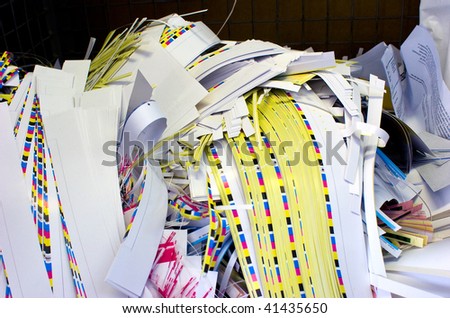 Printers paper cutting left overs