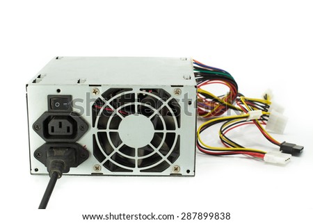 Computer Power Supply Unit Isolated On White Background