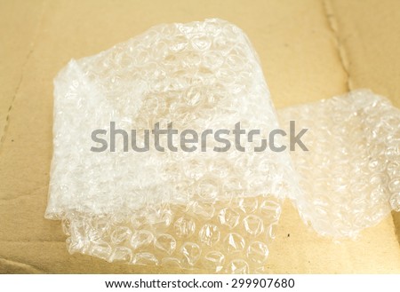 Page of clear bubbles on bubblewrap packaging material