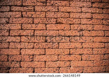Background of old vintage brick wall,soft focus